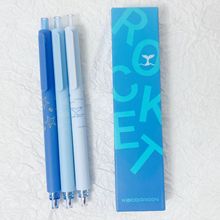 KACO限定海洋物语高颜值按动中性笔3支礼盒装少女风学生刷题黑笔