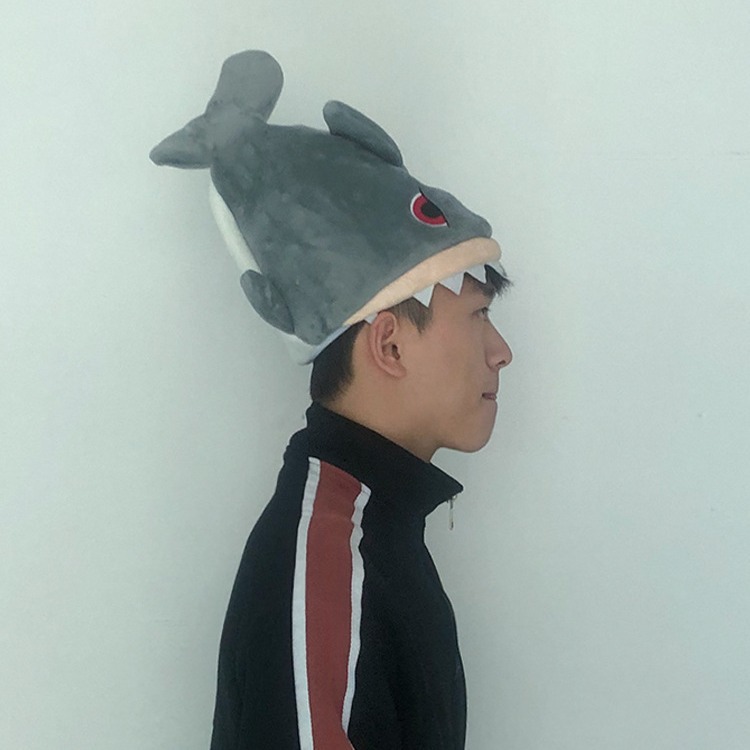会动的鲨鱼帽子网红电动跳舞沙雕可爱搞怪头套情侣儿童邓孝慈同款