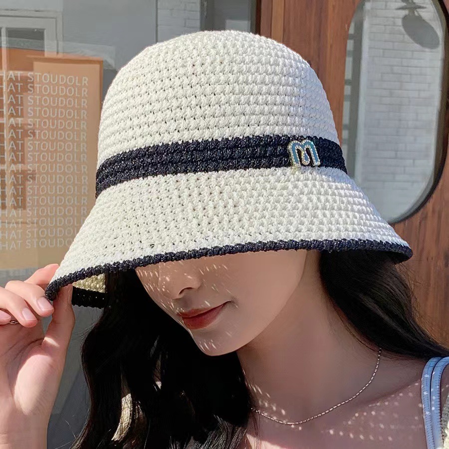 Hat Female Summer Korean Bucket Hat Mesh Breathable Sun Hat All-Matching Sun Hat Bucket Hat Face-Looking Small Sun Hat