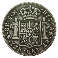 仿古工艺品西班牙8Real 1776 黄铜镀银外贸热销纪念币38mm
