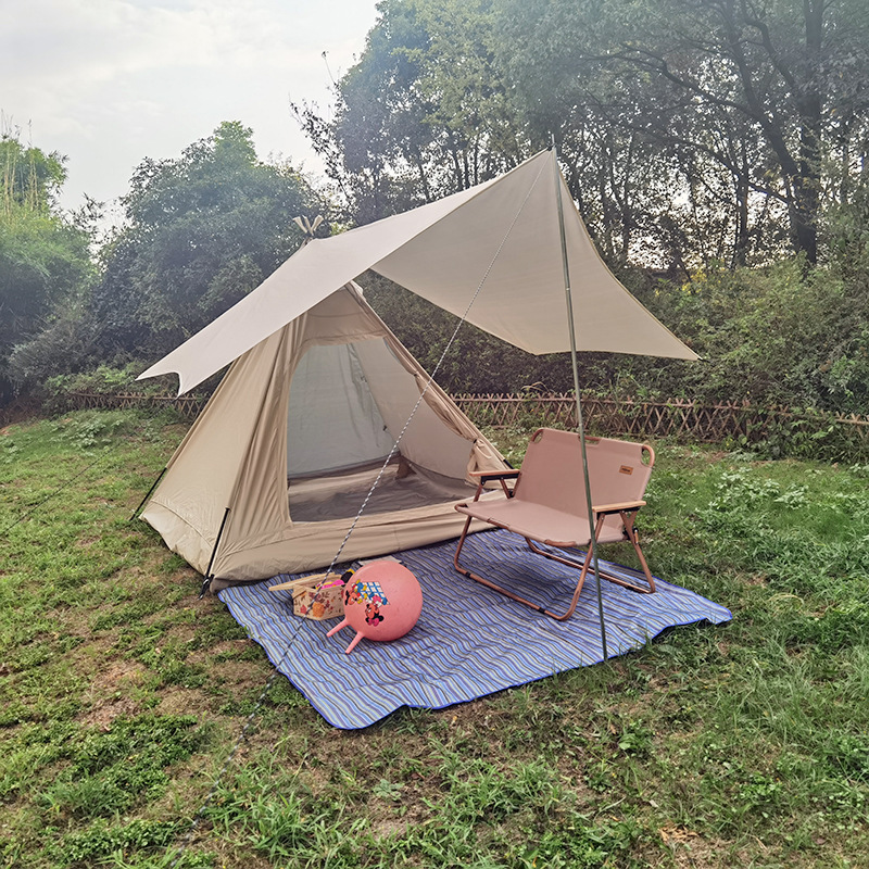 户外印第安帐篷露营金字塔帐篷 防雨天幕遮阳帆野营涤纶帐篷厂家
