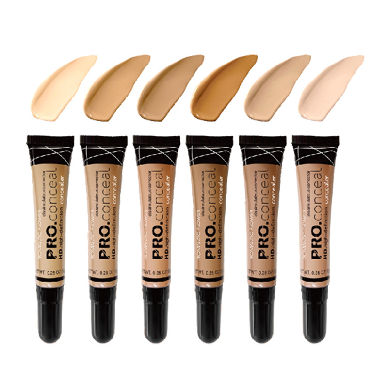 For Cross-Border Foreign Trade Export 6 Colors Concealer Full Coverage Waterproof and Oil Controlling Liquid Foundation Shaping Deep Skin Makeup