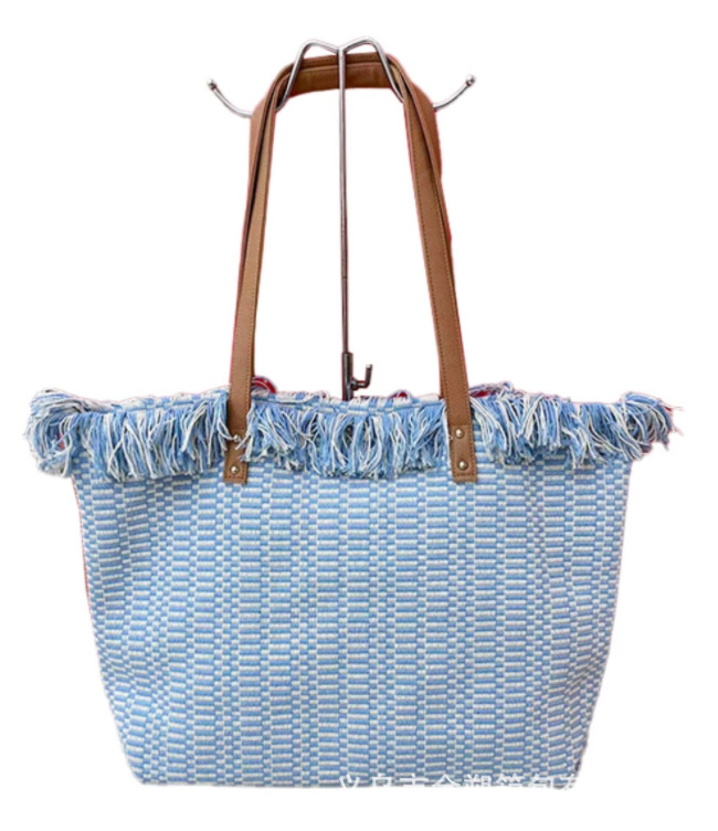 2024 New Tassel Bag Spot Ladies Beach Bag Large Capacity Foreign Trade