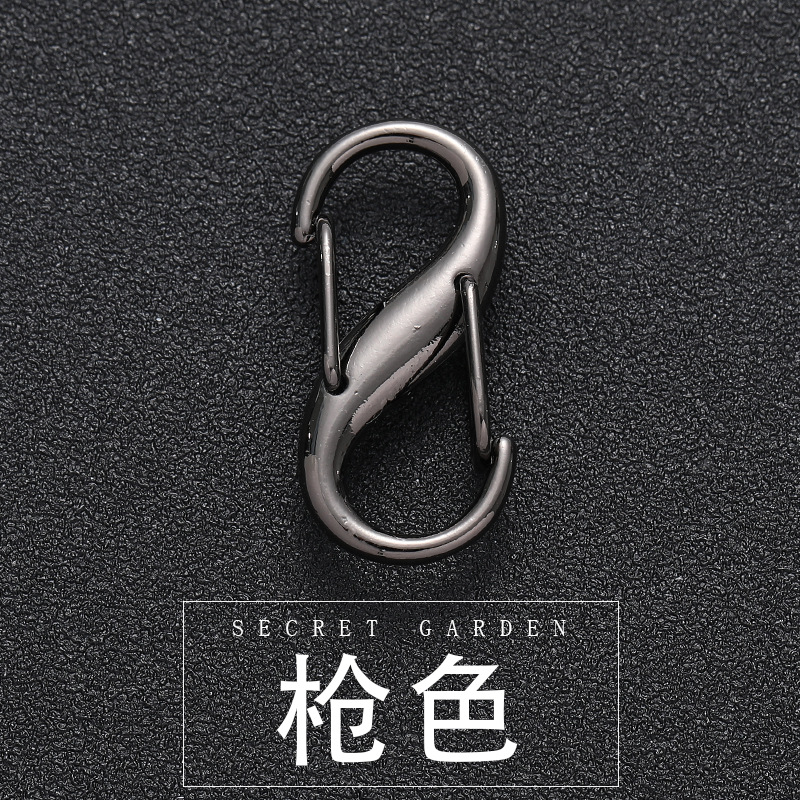 S-Type Spring Fastener Artifact Hanger Key Bag Mini Horoscope Buckle Adjustable Buckle Chain Metal Alloy Climbing Button Carabiner