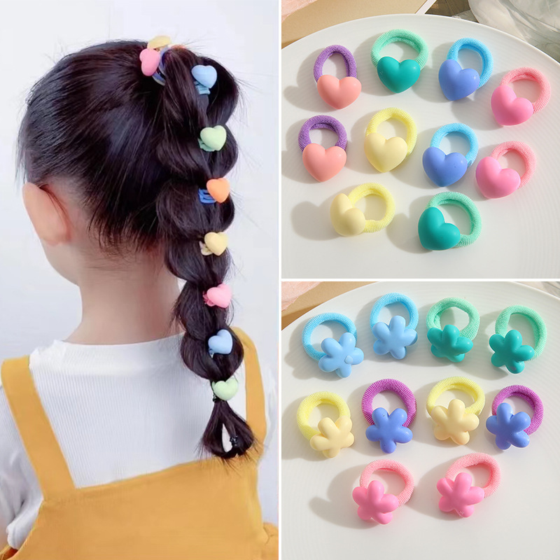 Love Star Children's Hair Band Baby Towel Ring Does Not Hurt Hair Rubber Band Girl's Ponytail Braid Hair Accessories Hair Rope