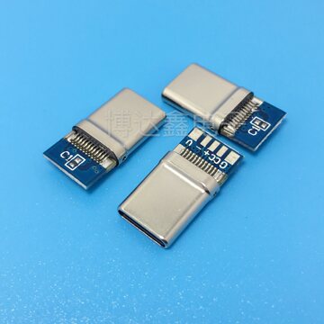 type-c公头 24p夹板 拉伸2.0 5个焊点 无电阻 无电容 c to c-阿里巴巴