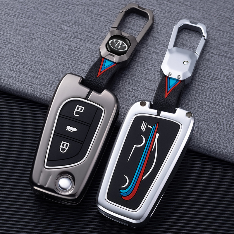 适用丰田卡罗拉钥匙套威兰达凯美瑞rav4荣放雷凌chr汽车女锁匙包