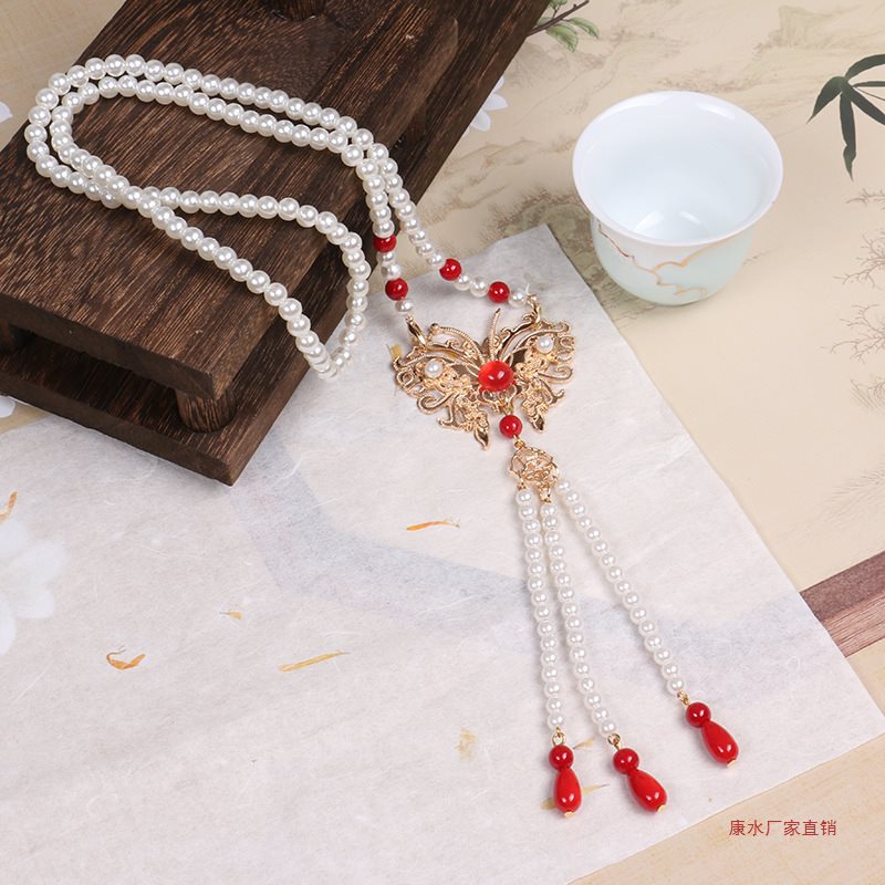 儿童马面裙套装汉服项链搭配女童古装饰品中国风项链女孩古风配饰