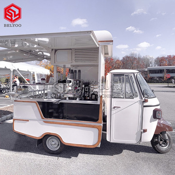 创业电动餐车移动三轮咖啡冷饮车商场零食摆摊早餐车汉堡炸鸡餐车