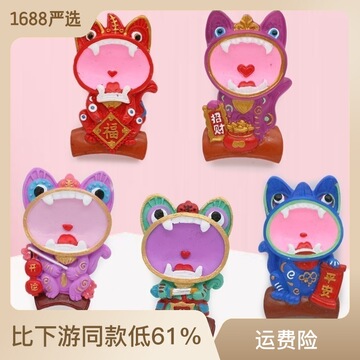 文创云南瓦猫旅游纪念品创意工艺品卡通国潮树脂冰箱贴磁贴批发