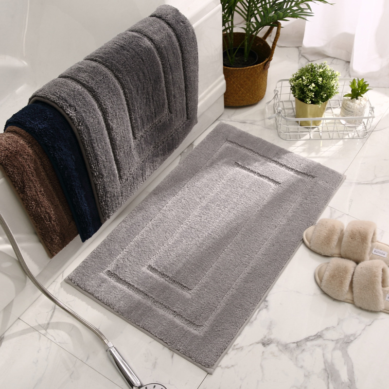 Cross-Border Thickened Bathroom Absorbent Floor Mat Bathroom Entrance Floor Mat Toilet Non-Slip Mat Door Mat Household Carpet