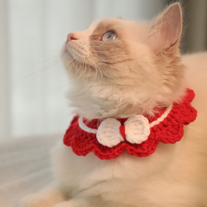 Cat Collar Pet Supplies Decoration Dog Ornament Cat Necklace Accessories Bell Kitten Collar Cat Scarf