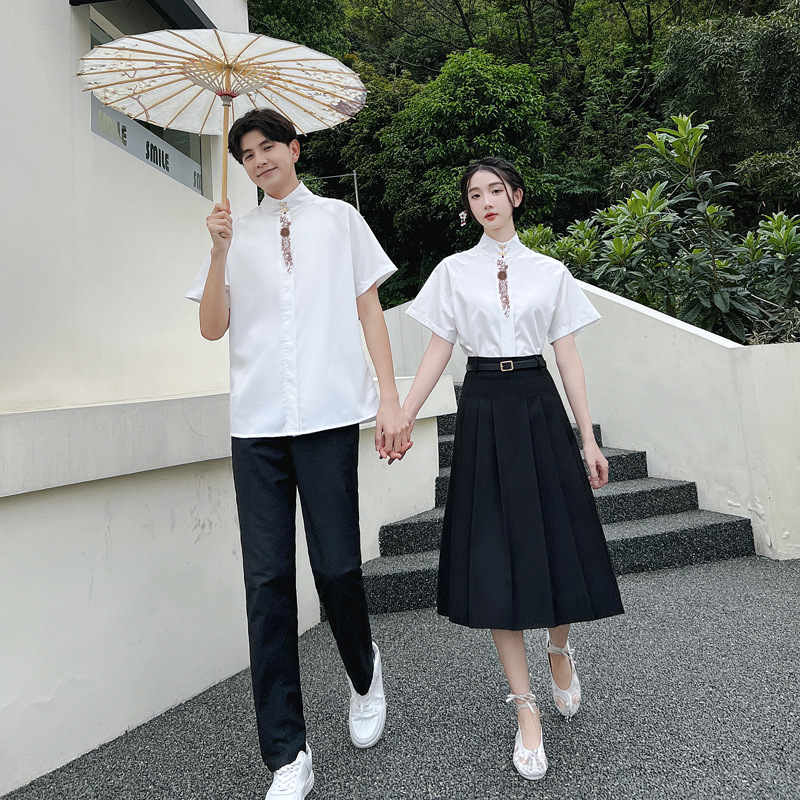 班服夏季古风汉服新中式合唱团套装学生初中高三毕业学院风高中生