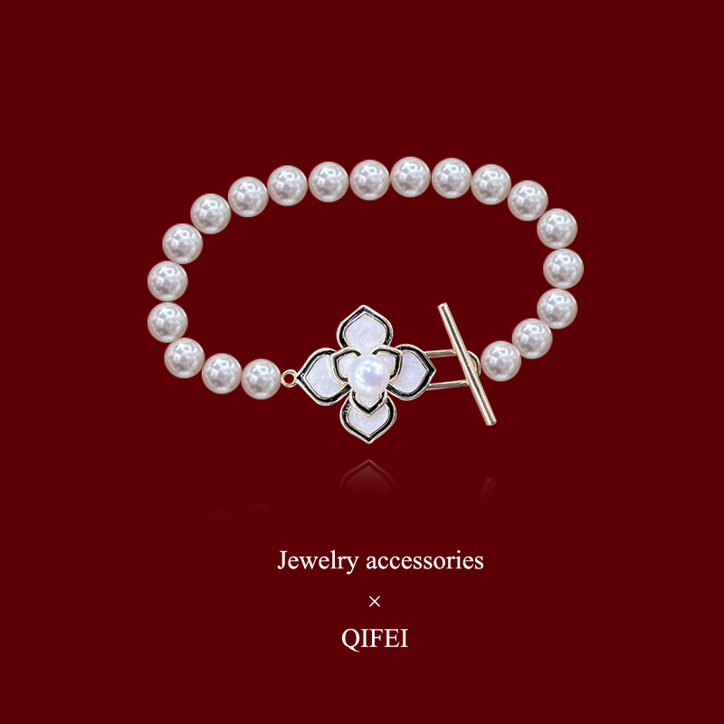 DIY Accessories New Flower OT Buckle Freshwater Pearl Necklace Bracelet Buckle Fashion Special-Interest Buckle Bracelet Clasp