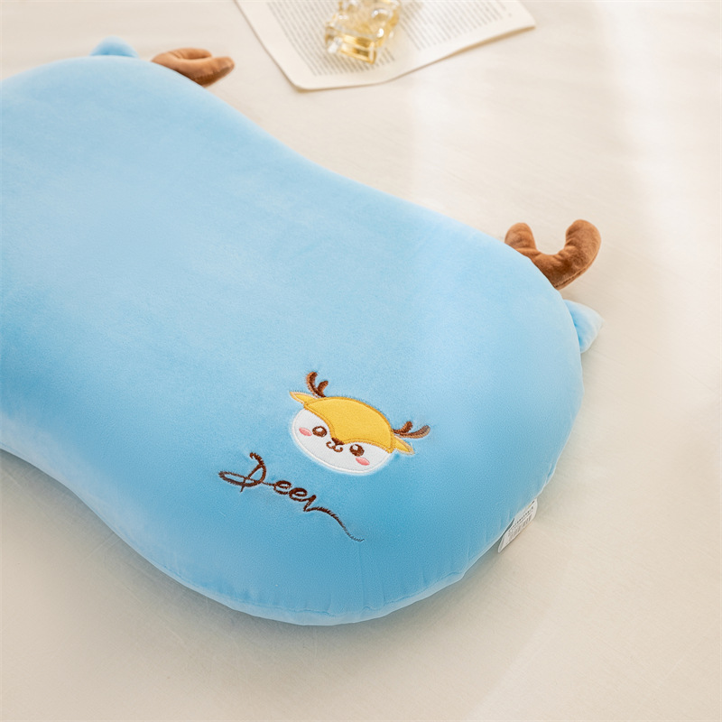 Memory Foam Pillow Cat Belly Pillow Adult Slow Rebound Afternoon Nap Pillow Cervical Support Ammonia Super Soft Crystal Velvet Cartoon Pillow Core