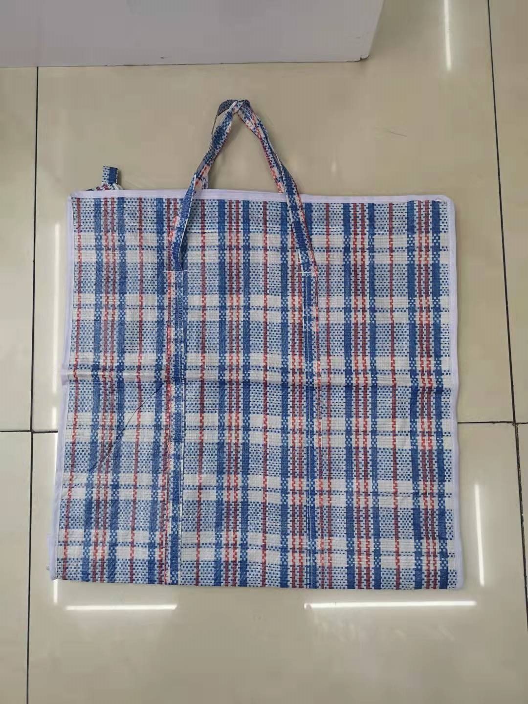 小格子编织袋大容量手提袋厂家批发收纳袋