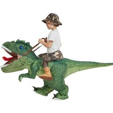 cos万圣节儿童服装骑恐龙装扮道具玩具霸王龙恐龙游戏表演充气服