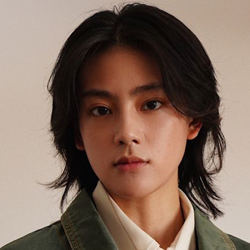 木村拓哉同款狼尾假发男帅气长发减龄中分刘海帅t逼真透气全头套