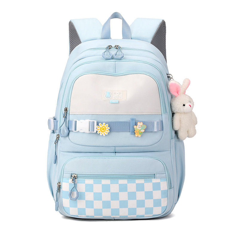 New Girls Junior's Schoolbag Middle School Burden Reduction Spine Protection Leisure Backpack Large Capacity Commuter Student Backpack