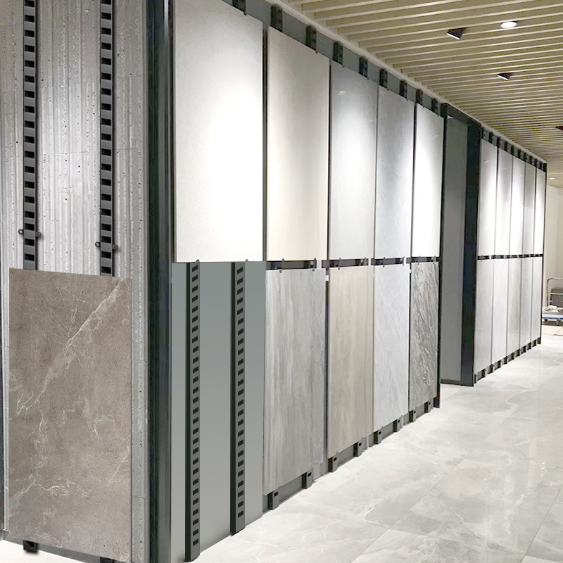 瓷砖展架样板样品展示架挂墙立式货架陶瓷架子板材石材样品展示架