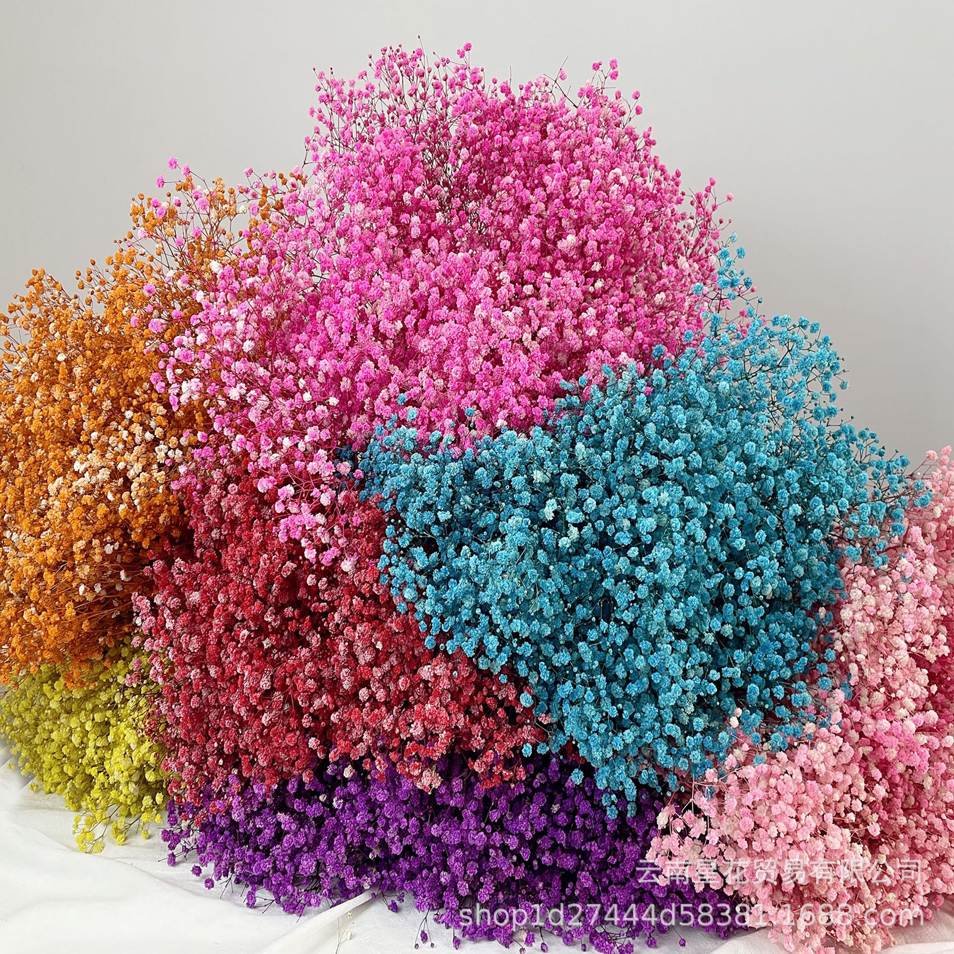 满天星批发永生花满天星干花花束diy花材母亲节礼物地摊摆件礼品