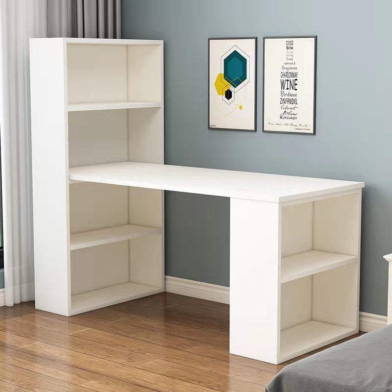 书桌书架一体书柜学生写字桌家用办公电脑桌卧室书柜简易时尚桌