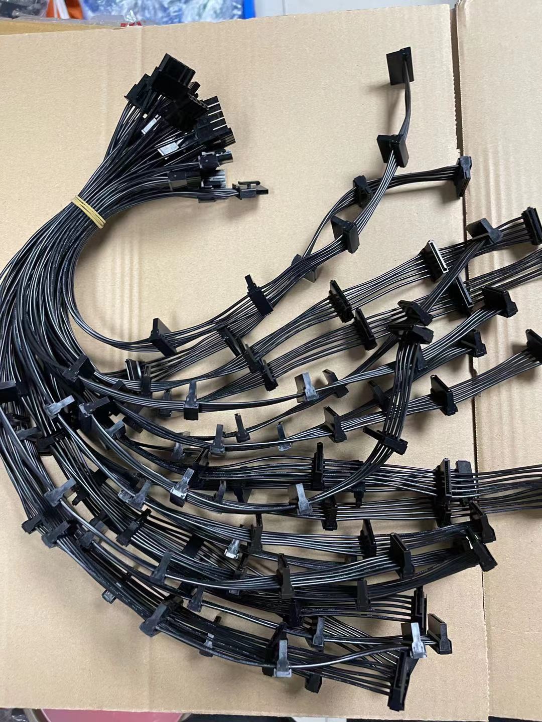 diy巨龙模组电源模组线 5p一拖五供电线 单排5p分多个sata口纯铜