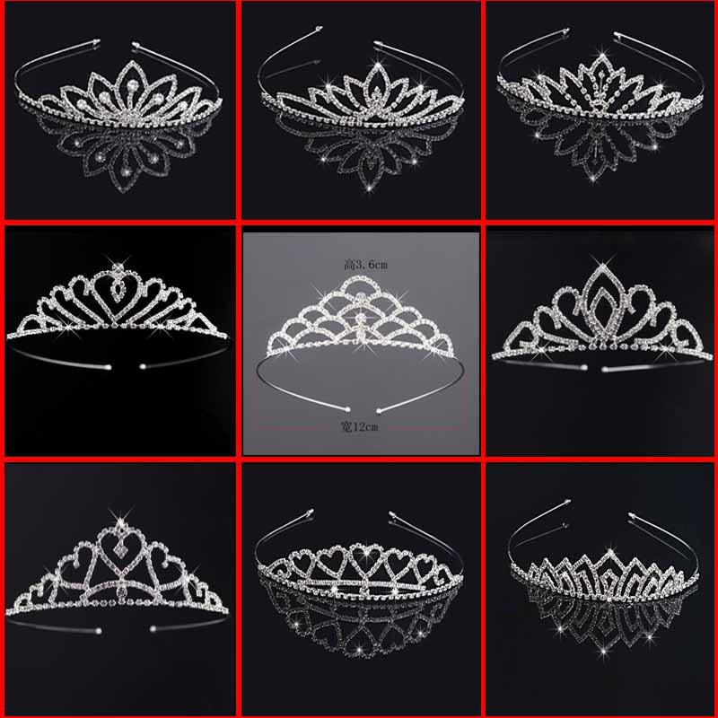 厂家推荐韩国儿童皇冠发饰演出头饰韩版发箍王冠水钻女童发饰品