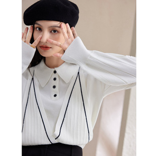 法式经典 黑白海魂衫复古条纹针织开衫外套女-阿里巴巴