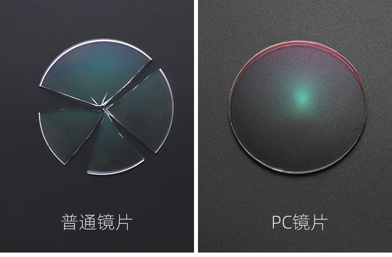 59pc镜片防蓝光太空防爆裂防蓝光镜片轻薄运动pc眼镜片厂家批发