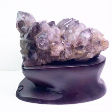 东海水晶天然水晶簇摆件 水晶原石矿物标本玄关居家客厅桌面摆件