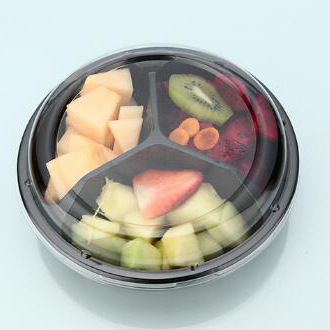 一次性透明塑料果盒鲜果切盒一二三四六分格切盒沙拉水果创意拼盘