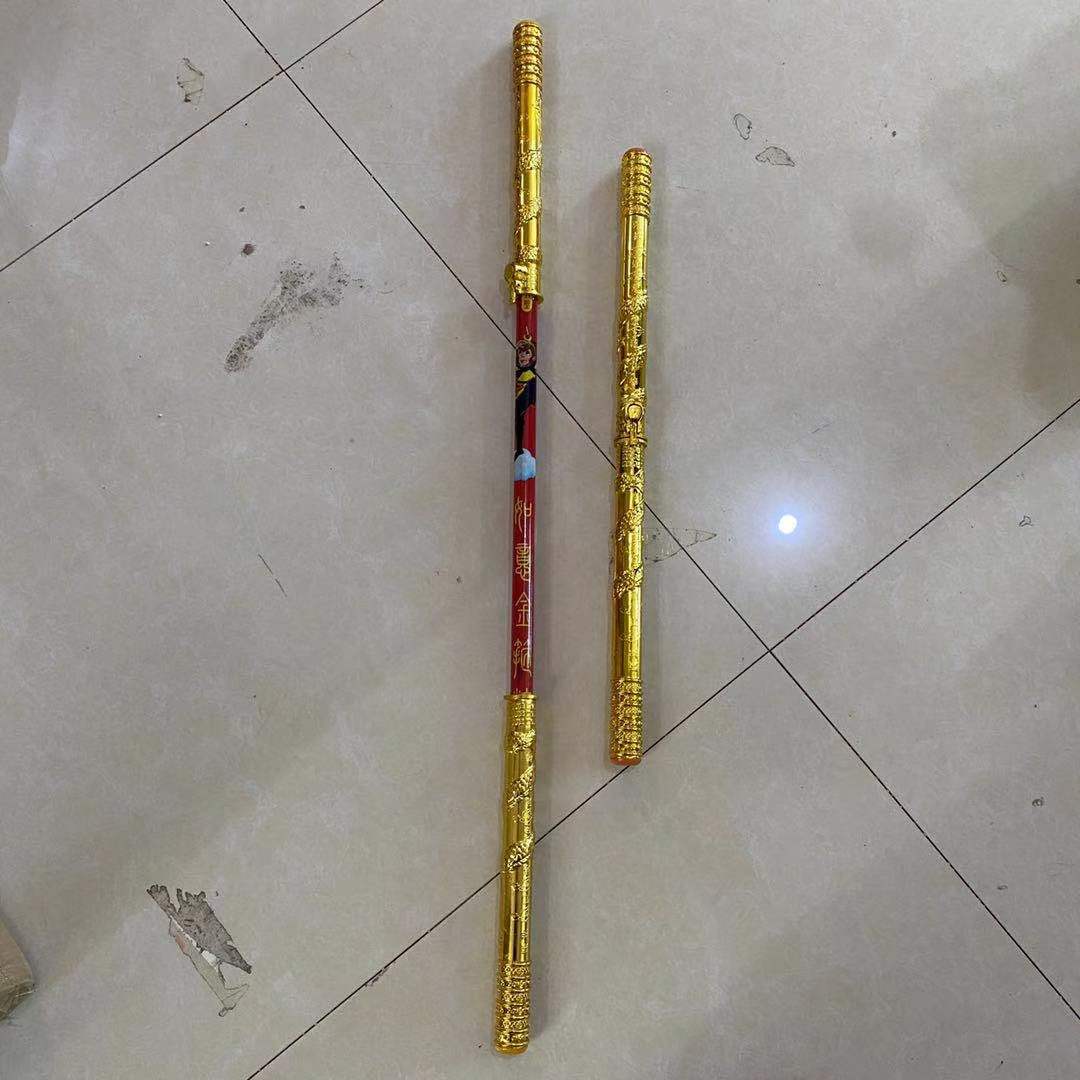 新款伸缩不锈钢孙悟空如意铁金箍棒道 成人儿童金箍棒庙会爆款