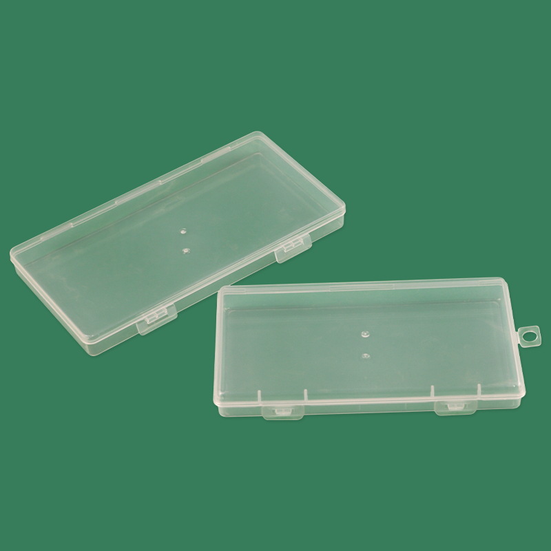 pp空盒长方形有盖透明塑料盒元件渔具样品包装盒卡盒空盒收纳盒子