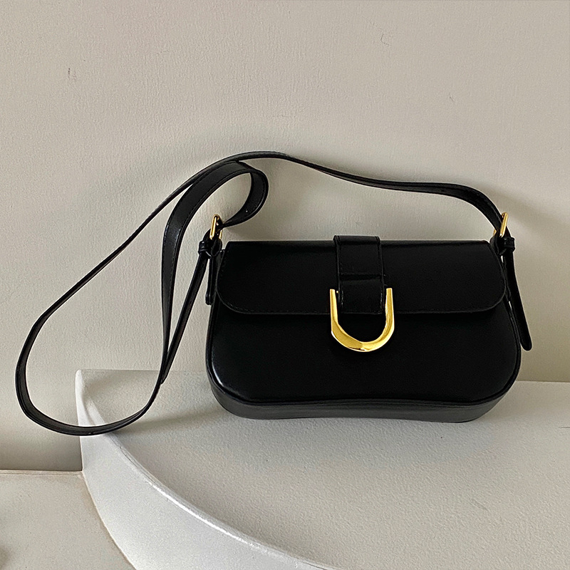 High-Grade Bag for Women 2023 New Baguette Bag Retro Vachette Clasp Fashion Portable Underarm Bag Shoulder Messenger Bag