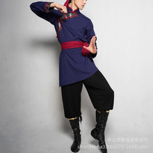 蒙古舞蹈演出服男蒙族草原筷子舞新款艺考服装大码中老年广场舞