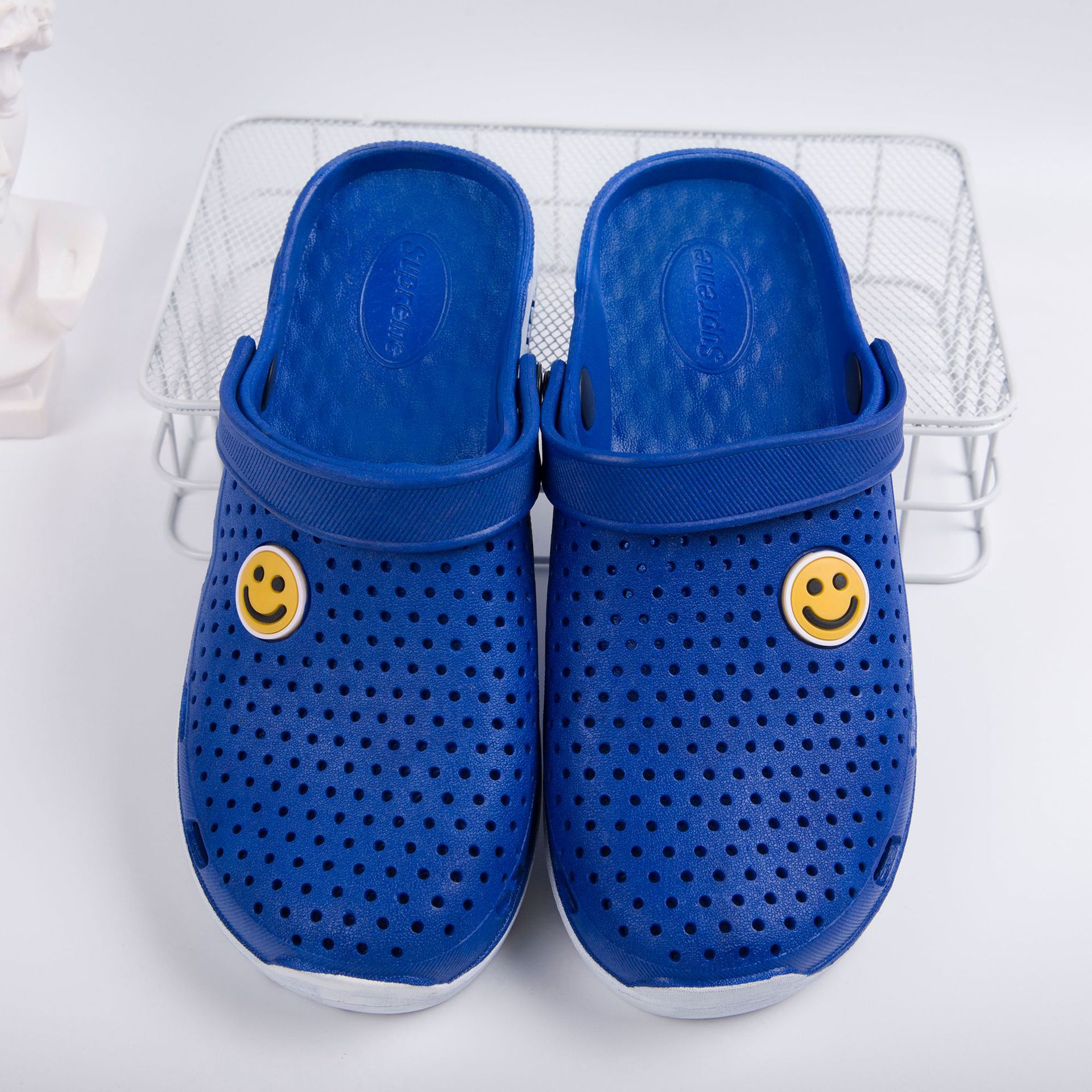 足美途男女沙滩包头拖鞋厚底蓝色情侣注塑鞋男士拖鞋吴川拖鞋批发