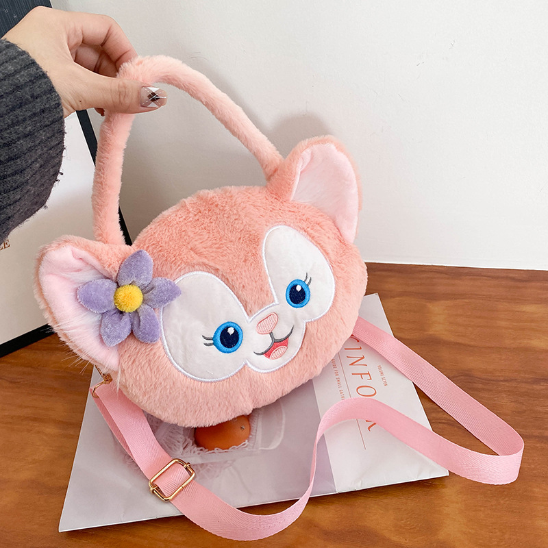 卡通琳娜贝尔包包2022新款毛绒斜挎包可爱清新少女玩偶包潮手机包