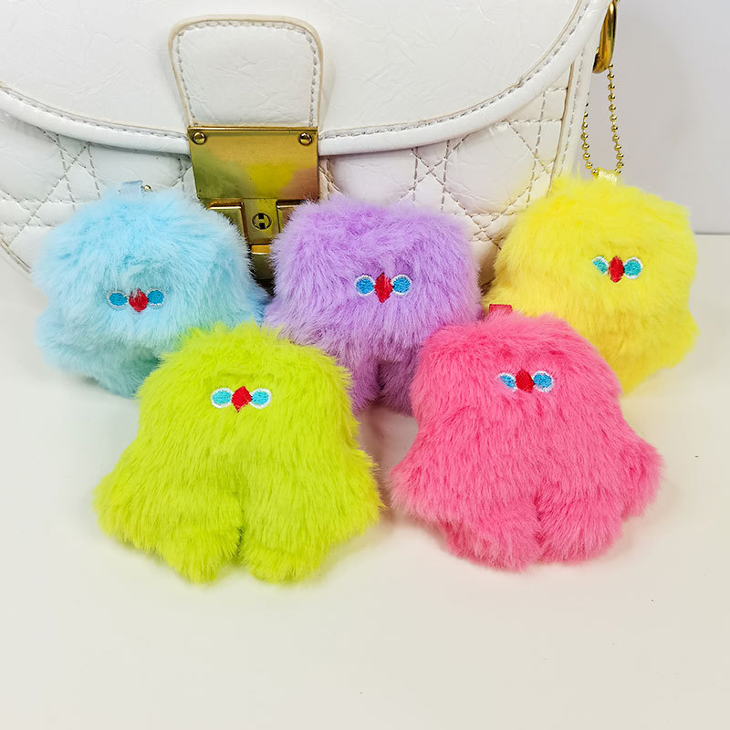 网红ins可爱粉笨笨钥匙扣毛绒公仔挂件卡通玩偶书包吊坠挂饰配件