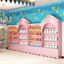 木质母婴店货架中岛柜奶粉纸尿裤孕婴店货架展示柜玩具宠物店货架