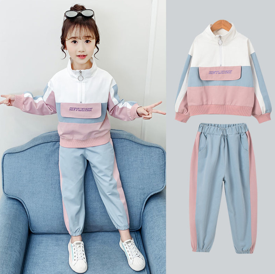 5到13儿童春秋装6小学生7至8女童运动一套装女孩春天穿的衣服十岁