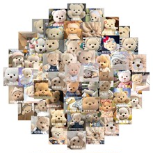 60张玩偶熊表情包贴画BIY手账防水行李箱手机壳贴纸