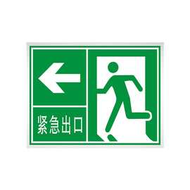 消防紧急出口安全标示牌 工厂车间疏散逃生标识指示牌铝板