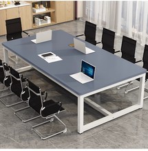 实木会议桌简约现代办公桌简易工作台大型培训洽谈桌长条桌椅组合