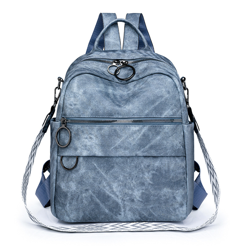 New Casual Solid Color Women's Backpack Simple Commute Travel Backpack