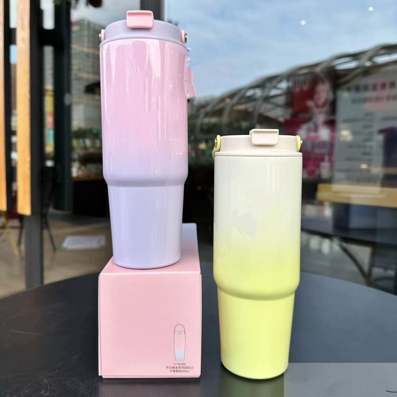 star dad‘s same cup 2023 new colorful summer series drinking cup straw cup portable cup thermos cup