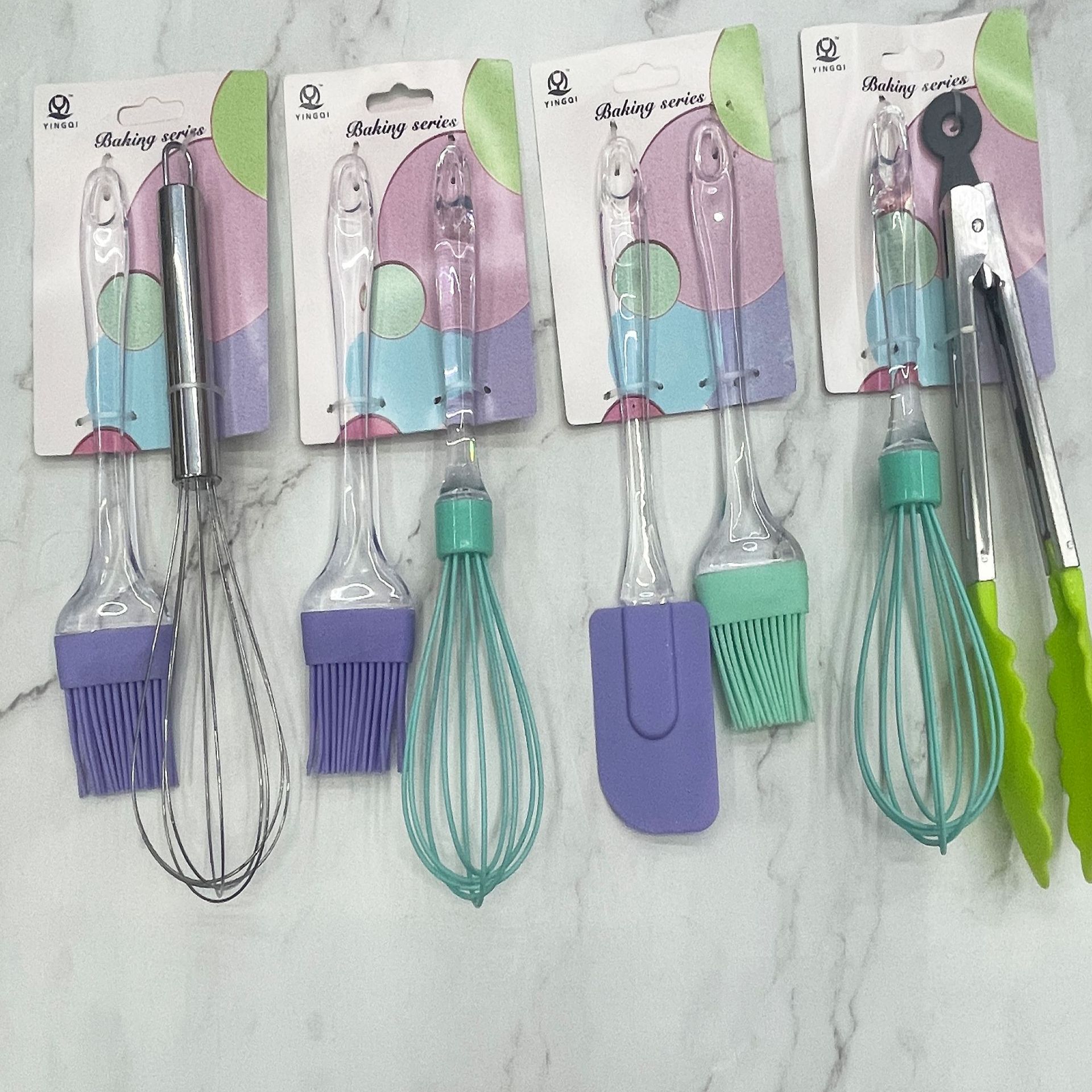 Baking Product Set Stainless Steel Eggbeater BBQ Bread Clip Food Clip Butter Brush Scraper Cake Tools