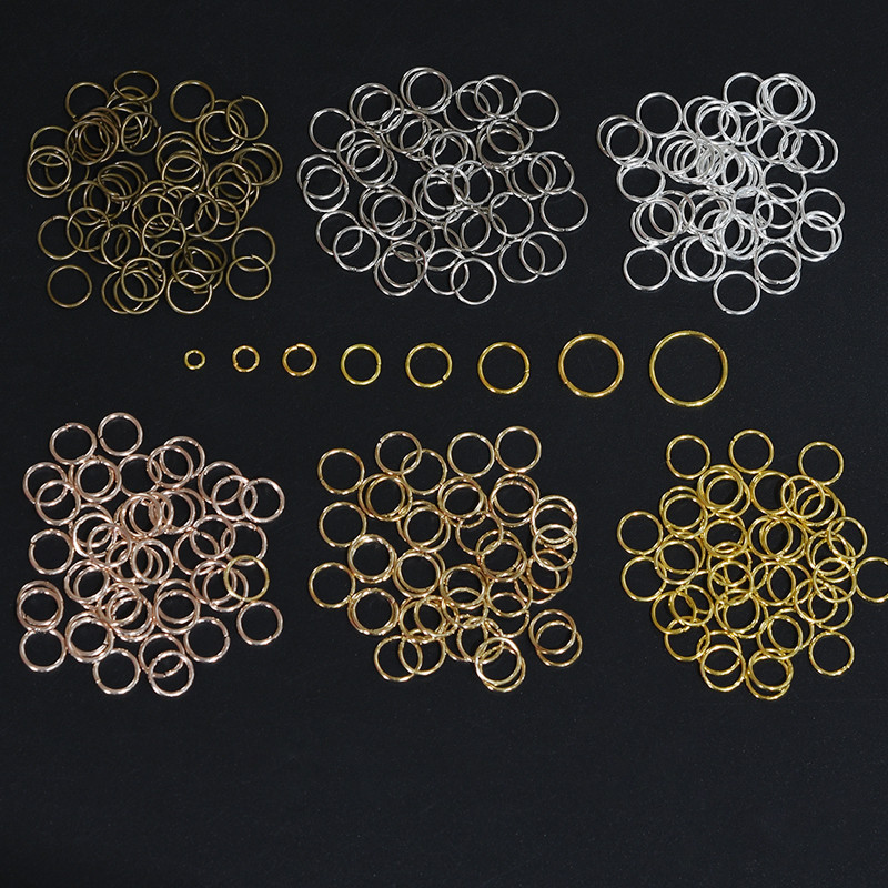 3-12mm Broken Ring O Ring Single Circle Hanging Ring Connection Ring DIY Handmade Beaded Material Hair Clasp Earrings Accessories