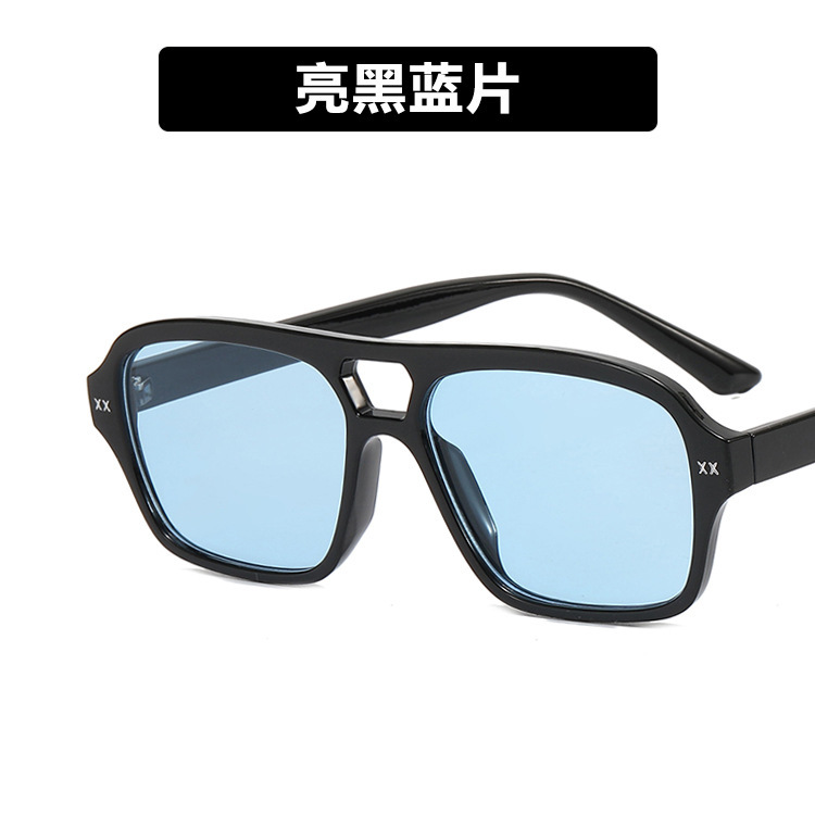 Xx Double Beam Korean Sunglasses Sunglasses of Same Style with Internet Celebrity 2022 New Vintage Sunglasses Driving UV Protection