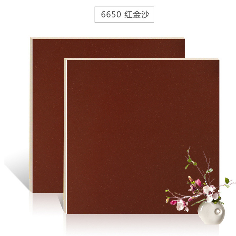 印度红抛光砖红金点深色瓷砖600 800门槛石明珠玉玻化砖工程地砖